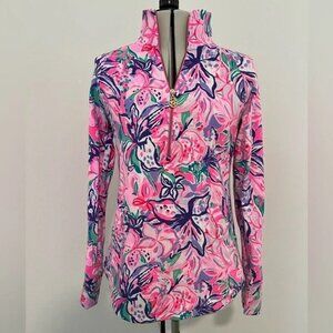 Lilly Pulitzer Skipper popover Isn’t she Lilly purple pink tropical floral SMALL